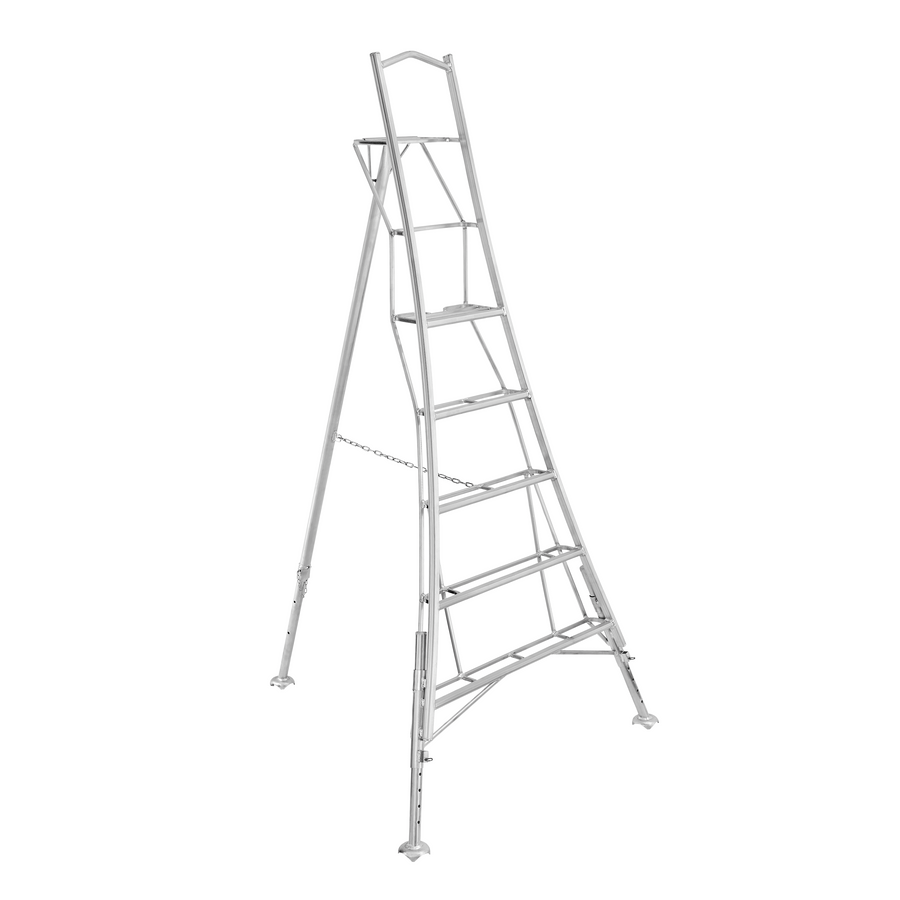 Platform Tripod Ladder - 3 Legs Adjustable 8ft / 2.4m