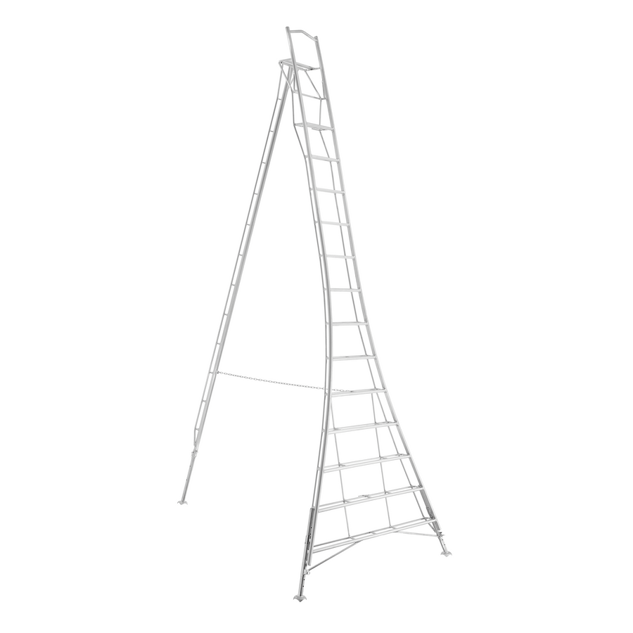 Platform Tripod Ladder - 3 Legs Adjustable 16ft / 4.9m