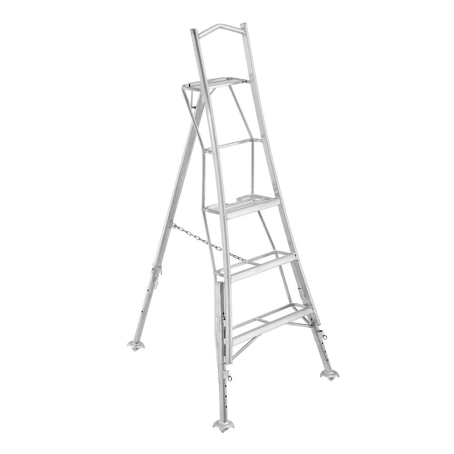 Professional Platform Tripod Ladder - 3 Legs Adjustable 6ft / 1.8m